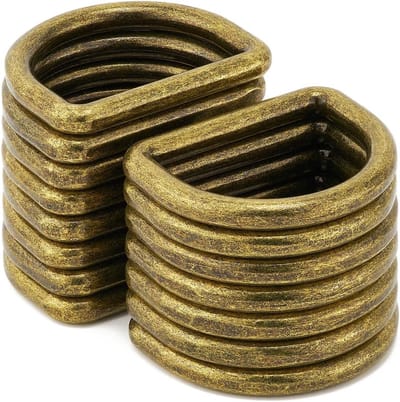 Robuuste metalen D-ringen, gelast en stevig, ideaal voor het maken van tassen, rugzakken en riemen