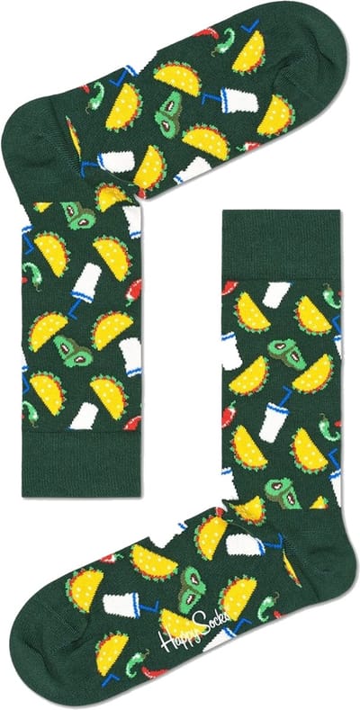 Happy Socks Taco Sock - unisex sokken - lichtgroen - Unisex - Maat: 41 - 46