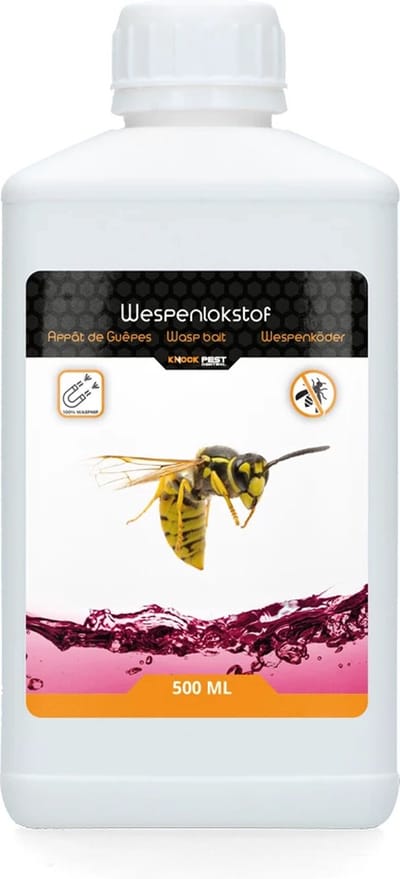 Knock Pest Control Wasp Bait 500 ml - Kant- en Klare Wespenlokstof - Ook geschikt voor vliegen - Zonder Biociden - Ongedierteval