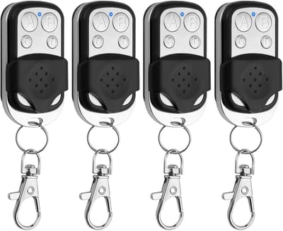 GELLDG Poortbeslag Telecommande Universelle - 4 stuks - 433,92 MHz - Draadloos Garagedeur Ontvanger met 4 Knoppen Copieuse Functie - Anti-vergrendeling Beveiliging - Geschikt voor Auto en Garagedeur Openers