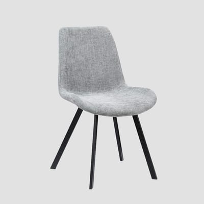 HOMLA - Stoel - Ergonomische zitting - Grijs - 52x60x83,5 cm