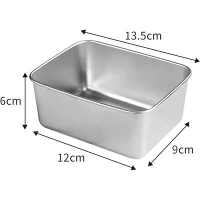 Glad Gepolijste Voedselcontainer Roestvrij Staal Bijgerecht met Deksel Stabiele Plaatsing Gebogen Randontwerp Studenten Bento Box Lunch white