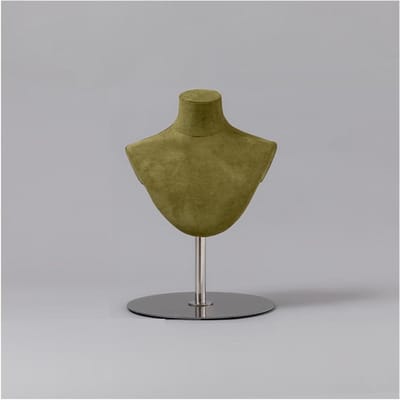 Sieraden Display Buste - Mannequin Torso - Sieraden Presenteren - Duurzaam Suède Oppervlak - 52 cm Hoog - Groen