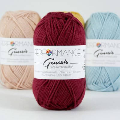 Genesis bordeaux rood 2071 - 5 bollen gekamd katoengaren - pendikte 3,5 a 4mm