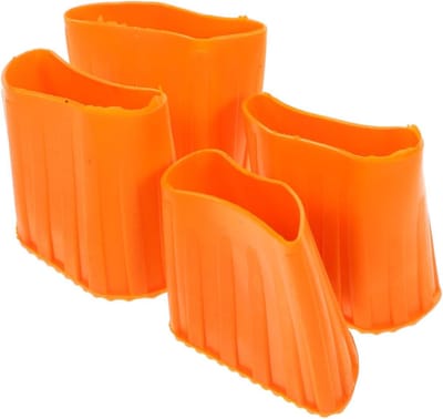 Ladderbeenhoezen - Laddervoetkussens Antislip - Vloer Beschermen - Antislip Ontwerp - 5x4.5x2.1CM - Oranje