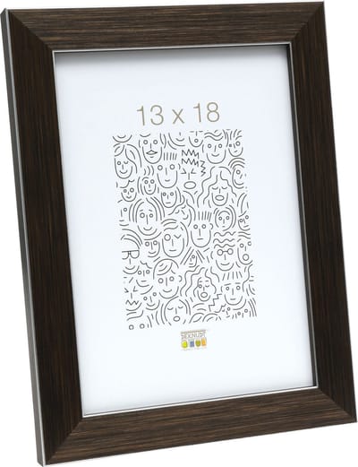 Deknudt Frames fotolijst - Bruin met zilverbies - S41VK3 - 13x18 cm