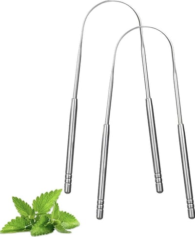 Tongschrapers - FreshBreath Duo: De Ultieme Roestvrijstalen Tongreinigers voor Volwassenen en Kinderen - Zeg Vaarwel tegen Slechte Adem en Geniet van Langdurige Frisheid!