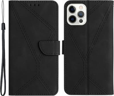 Cityhoesje-iPhone 15 Pro hoesje - Leather- Book case