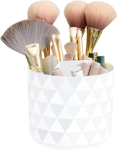 360° Draaibare Organizer met Deksel voor Lippenstiften, Make-up en Schoonheidsproducten