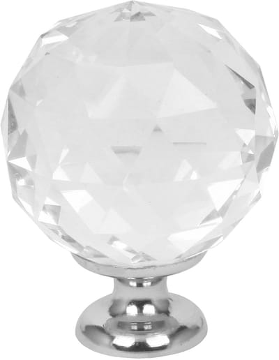 Domino® Meubelknop CRYSTAL PALACE C25mm M6 - WIT - 1 stuk - Hoge Kwaliteit Kastknop Deurknop - Deurknoppen voor kasten - Deurknopjes Meubelknoppen - Keukenkast Grepen - Ladeknop - Ladegreep - Kastgrepen