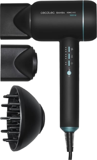 Föhn Cecotec Bamba IoniCare 6000 Rockstar Ice 1800W Zwart