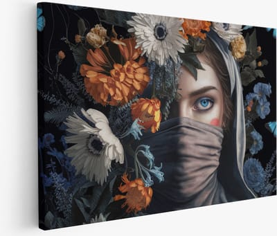 Saammp Muurcirkel Hout - Kolibrie - Portret - Natuur - Dieren - Ø 90 - Wandcirkel - Wanddecoratie Cirkel - Muurdecoratie Woonkamer - Slaapkamer decoratie - Rond Schilderij