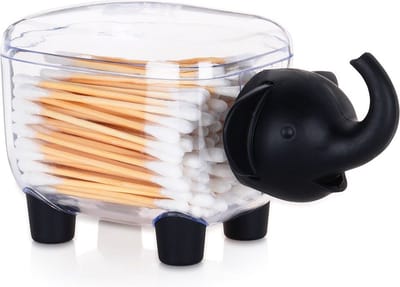 Wattenschijfjes en Wattenstaafjes Houder 15,5 cm - Wattenschijfjeshouder - Dispenser - Make Up Remover Pads - Wattenstaafjeshouder