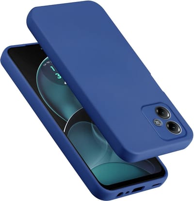 Cadorabo Hoesje geschikt voor Motorola Moto G14 in LIQUID BLAUW - Beschermhoes gemaakt van flexibel TPU silicone Case Cover