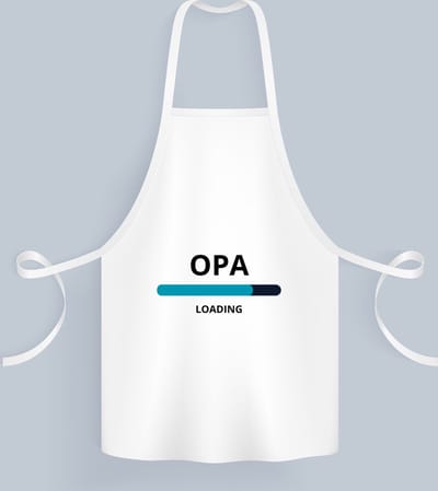 Akyol - opa loading Keukenschort - Opa - ochtendkoffie laden - verjaardagscadeau - verjaardag - cadeau - cadeautje voor opa - opa artikelen - kado - geschenk - gift - 82 bij 71 cm