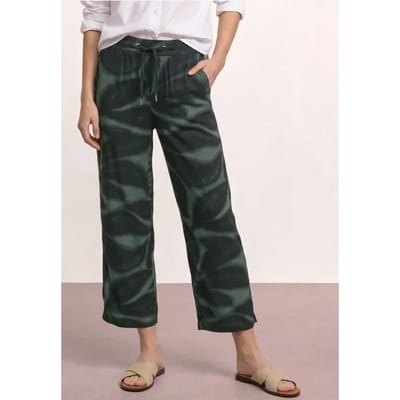 7/8 Broek met wijde pijpen in Loose Fit met print