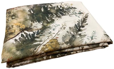 Tafelkleed Ardenne - 140x200 cm - Linnenlook - Herfst Dessin Bloemen en Bomen – Katoen mix