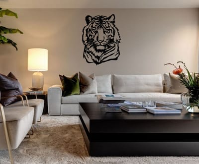Wanddecoratie dieren | Tijger - M (30x40cm)