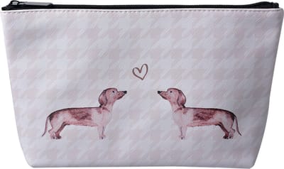 Juleeze Toilettas Dames Hond Teckel 26x6x16 cm Beige Synthetisch Rechthoek
