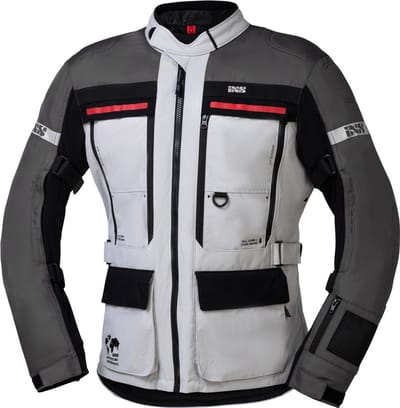 IXS Montevideo-ST 3.0 Waterdichte Light Grijs Antraciet Textiele Motorjas - Jas