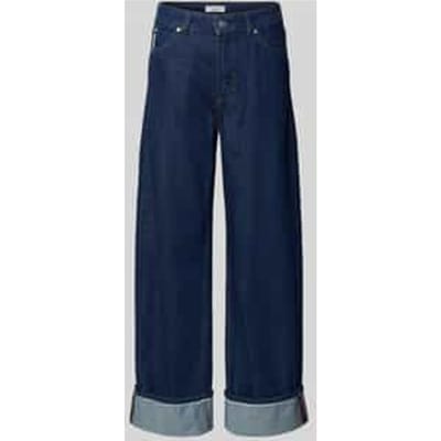 Wide leg jeans van zuiver katoen