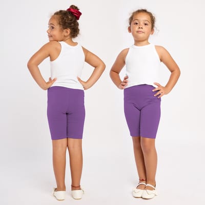 Merry Style MS-MS10-132-LE Meisjes Leggings - Sport - Vrijetijdsbroek - Kort – Viscose - Sporbroek - Yogabroek - Paars - 128