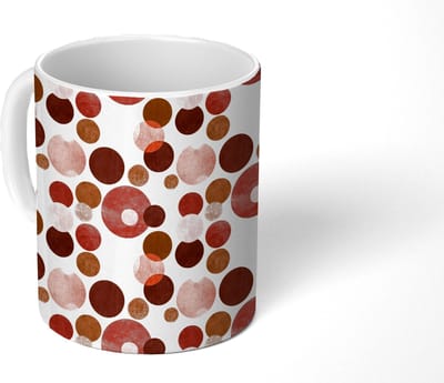 Mok - Koffiemok - Cirkels - Modern - Kleurrijk - Mokken - 350 ML - Beker - Koffiemokken - Theemok