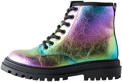 Next - Meisjes - Enkellaarzen met vetersluiting en warme voering - Metallic