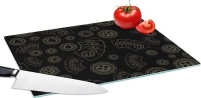 Glazen Snijplank - 39x28 - Poker - Speelkaarten - Gokken - Patroon - Snijplanken Glas