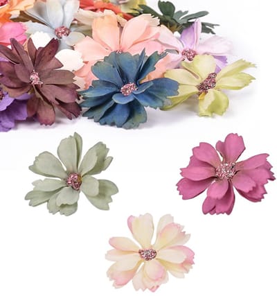 Dailygoods - Tucireat Decoratieve bloemen, 66 stuks, kleine kunstbloemen om te knutselen, simulatie, elegante bloemen, decoratie, bloemen, mini-zijden bloemen voor knutselen, doe-het-zelf kunstbloemen, nepbloemen,