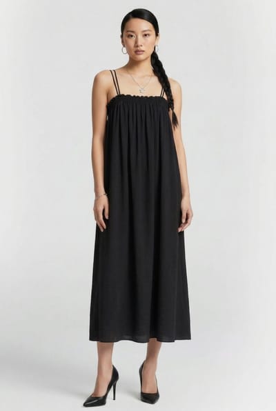 & Other Stories Fanja Dress Black Maat: S | Midi Jurken Outlet | Dames | Zwart