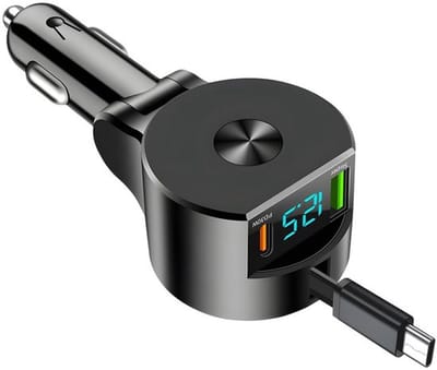 Allecto - Usb C Autolader - Snelladen - Multifunctionele Slimme