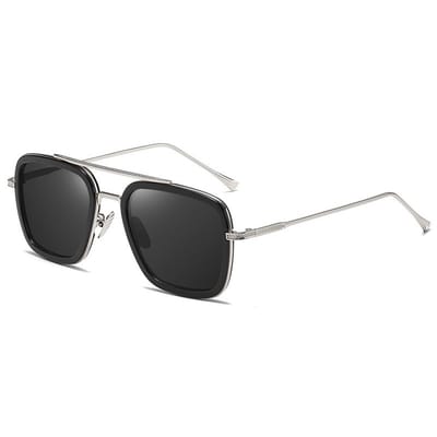 BUGOLINI® Hercules – Designer Zonnebril Voor Heren – Gepolariseerd – UV400 – Silvery Black