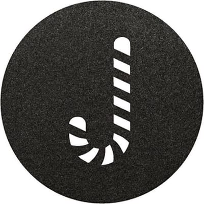 Zuurstok vilt onderzetters - Zwart - 6 stuks - ø 10 cm - Kerst onderzetter - Tafeldecoratie - Glas onderzetter - Cadeau - Woondecoratie - Tafelbescherming - Onderzetters voor glazen - Kerst tafelen - Woonaccessoires - Tafelaccessoires