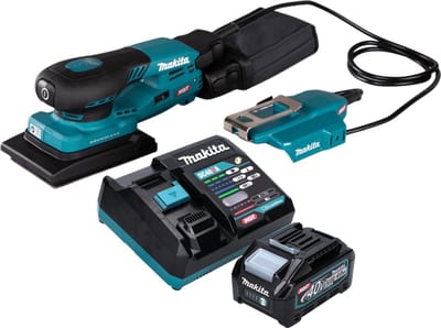 Makita BO 005 CGM101 Accuschuurmachine 40 V max. 80 x 130 mm 3,0 mm slag Borstelloos + 1x oplaadbare accu 4.0 Ah + lader