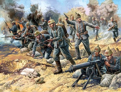 Zvezda Modelbouwpakket Militaire voertuigen - 8083 Duitse infanterie WWI - 1914-1918 - Figuren Plastic - 1:72 - Modelbouw