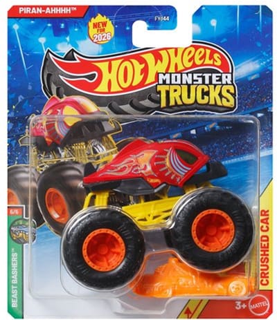 Hot Wheels monster jam truck Piran-ahhhh - monstertruck 9 cm schaal 1:64