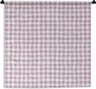 Wandkleed - Wanddoek - Pastel - Paars - Patronen - 180x180 cm - Wandtapijt