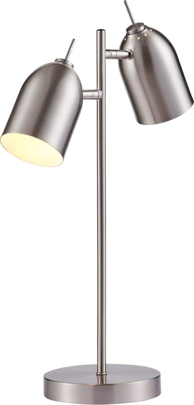 Teamson Home Mason Tafellamp - Chroom Afwerking - Hedendaags Ontwerp - 46,2 cm hoog