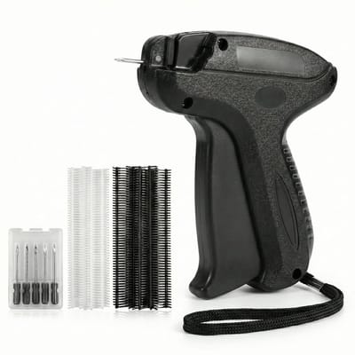 Consumerce® Textielpistool & Ridderspoortang Set - Aanschiettang met 1000 Textielpins & 5 Reserve Naalden - Prijstang & Etiketteertang - Professionele Textiel Tang