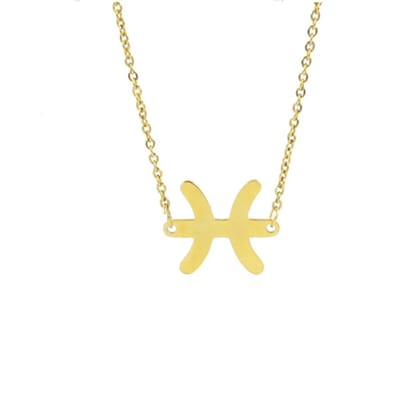 Despora - Sterrenbeeld Ketting - Sterrenbeelden - Sterrenbeeld Sieraden - Pisces - Goudkleurig RVS (Vissen)