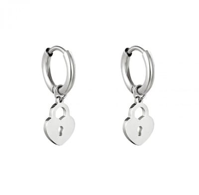 Yehwang - Oorbellen - Locked Heart - Earring - Oorhangers