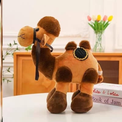 Schattige 30cm Kameel Met Zadel Dubbele Bult Simulatie Dier Woestijn Reizen Zacht Reis Bult Huis