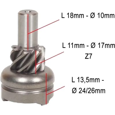 Pièce détachée rotscher van kickmotor BCR Peugeot 50/100cc (Miscelat. Keihin) - Z7