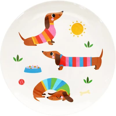 Kinderen melamine bord Rex London Sunny Sausage Dog