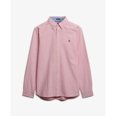 Superdry - Preppy Oxford Overhemd met Lange Mouwen - Heren - Lange mouwen shirts