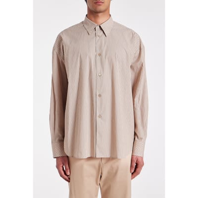 Paul Smith Mens S/c Oversized Shirt Light Beige Maat: 16 | Zakelijke Overhemden Outlet | Heren | Beige