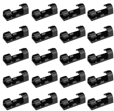 Kabel Clips - Draad Organizer - Bureau Opruimen - Zonder Boren - 20 Stuks - Transparant