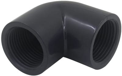 Dailygoods- PVC Bocht 90 Graden - L-vormige Verbinder - Koppeling - Buiskoppeling - Irrigatie - Met vrouwelijke schroefdraad - Elbow Fitting