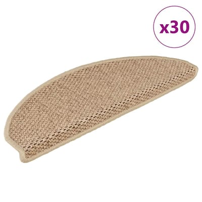 vidaXL - Trapmatten - zelfklevend - Sisal-Look - 30 - st - 65x21x4 - cm - zand